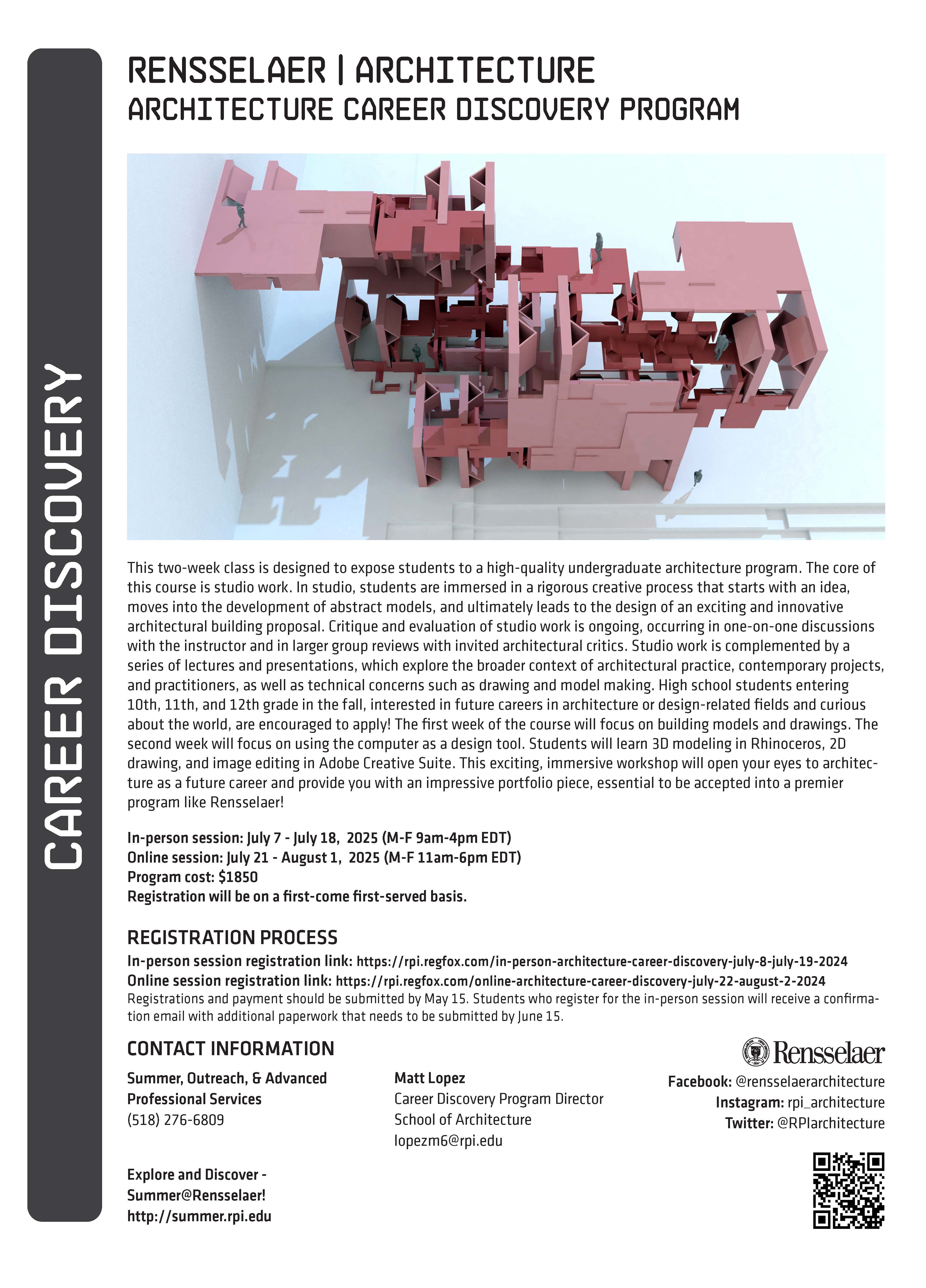 2025 Architecture Career Discovery Program Flyer